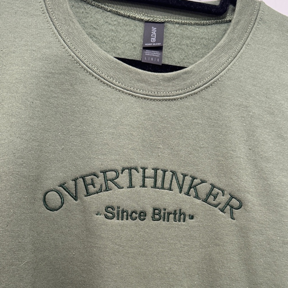 Gildan Olive Crewneck Sweater